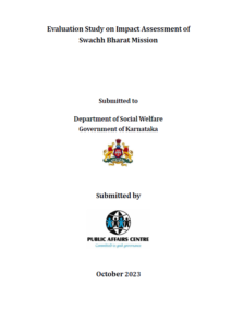 Evaluation Study on Impact Assessment of Swachh Bharat Mission